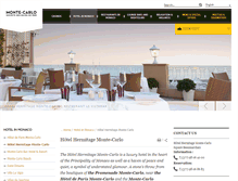Tablet Screenshot of hotelhermitagemontecarlo.com